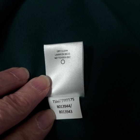 Tahari Arthur S. Levine Women's‎ Size 12 Long Coat Jacket Green Holiday - Picture 8 of 8